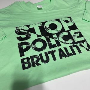 COPY - Stop Police Brutality T-Shirt (Lime Green)